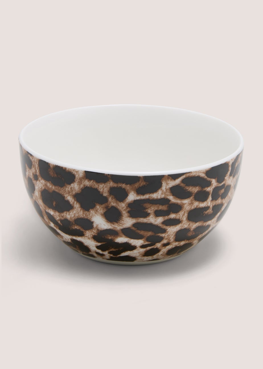 Brown Leopard Print Bowl
