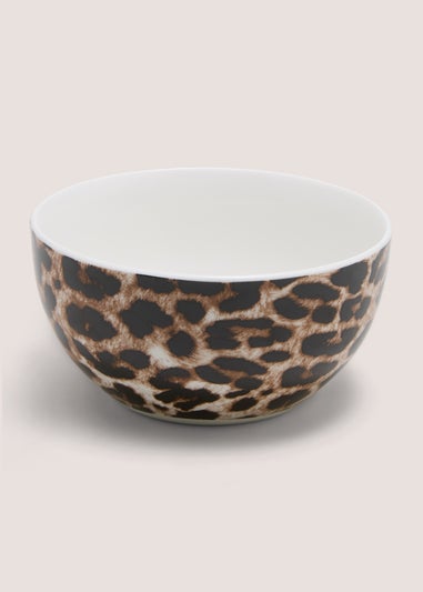 Brown Leopard Print Bowl