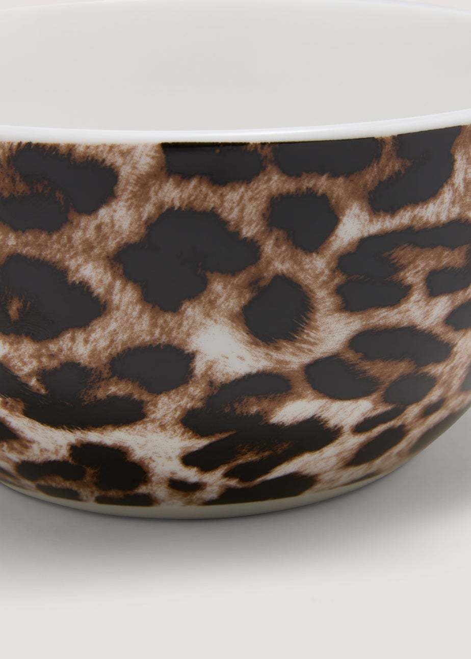 Brown Leopard Print Bowl