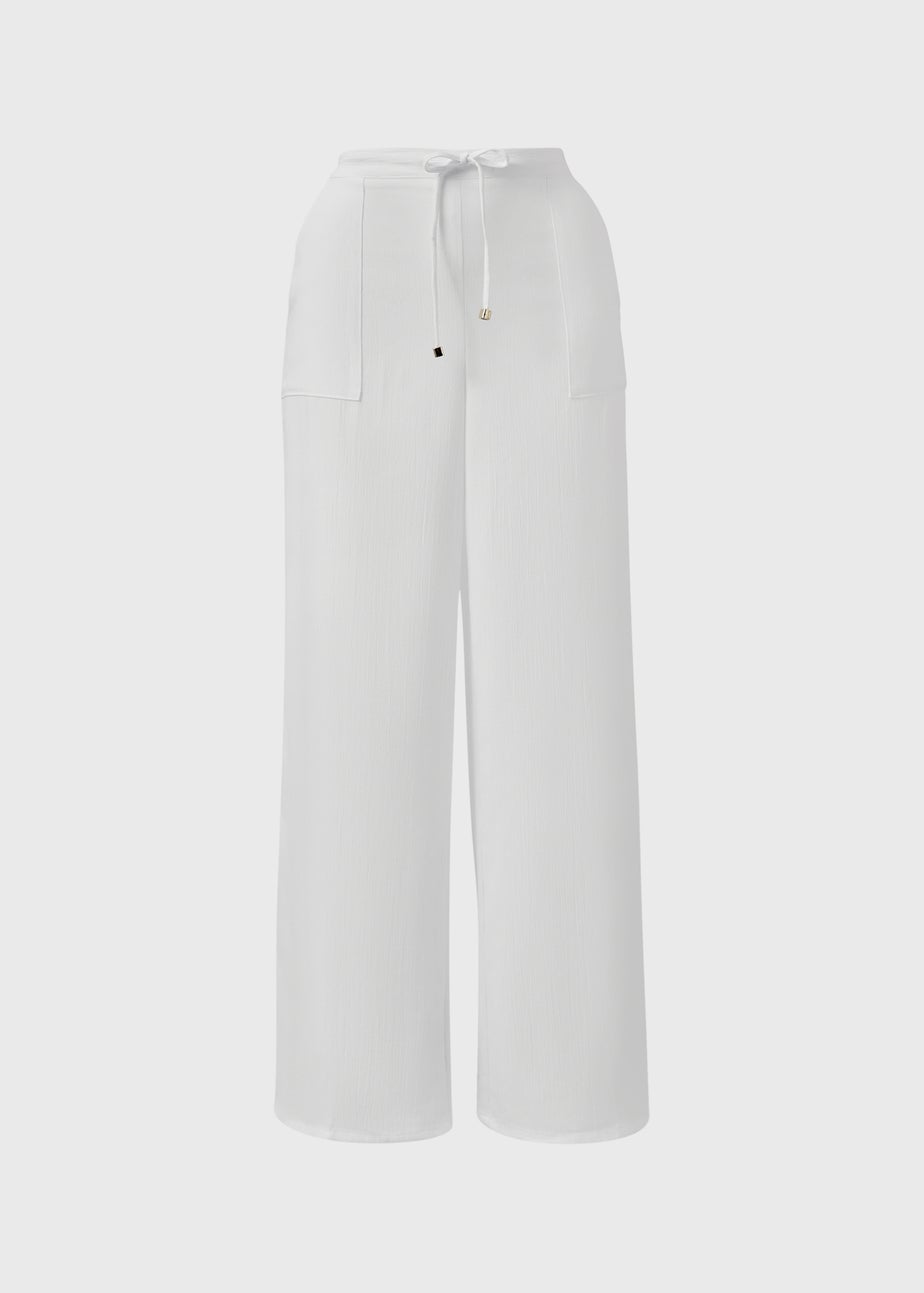 White Full Length Clipper Trousers