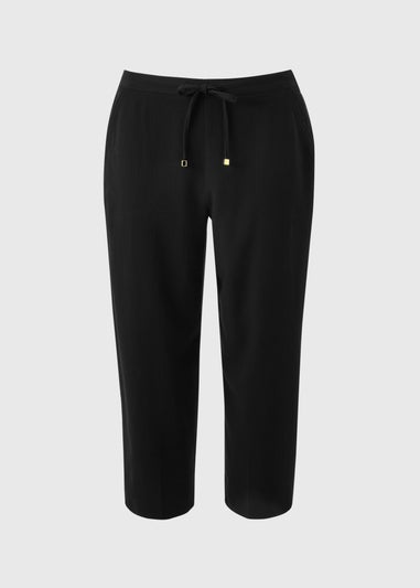 Black Cropped Clipper Trousers