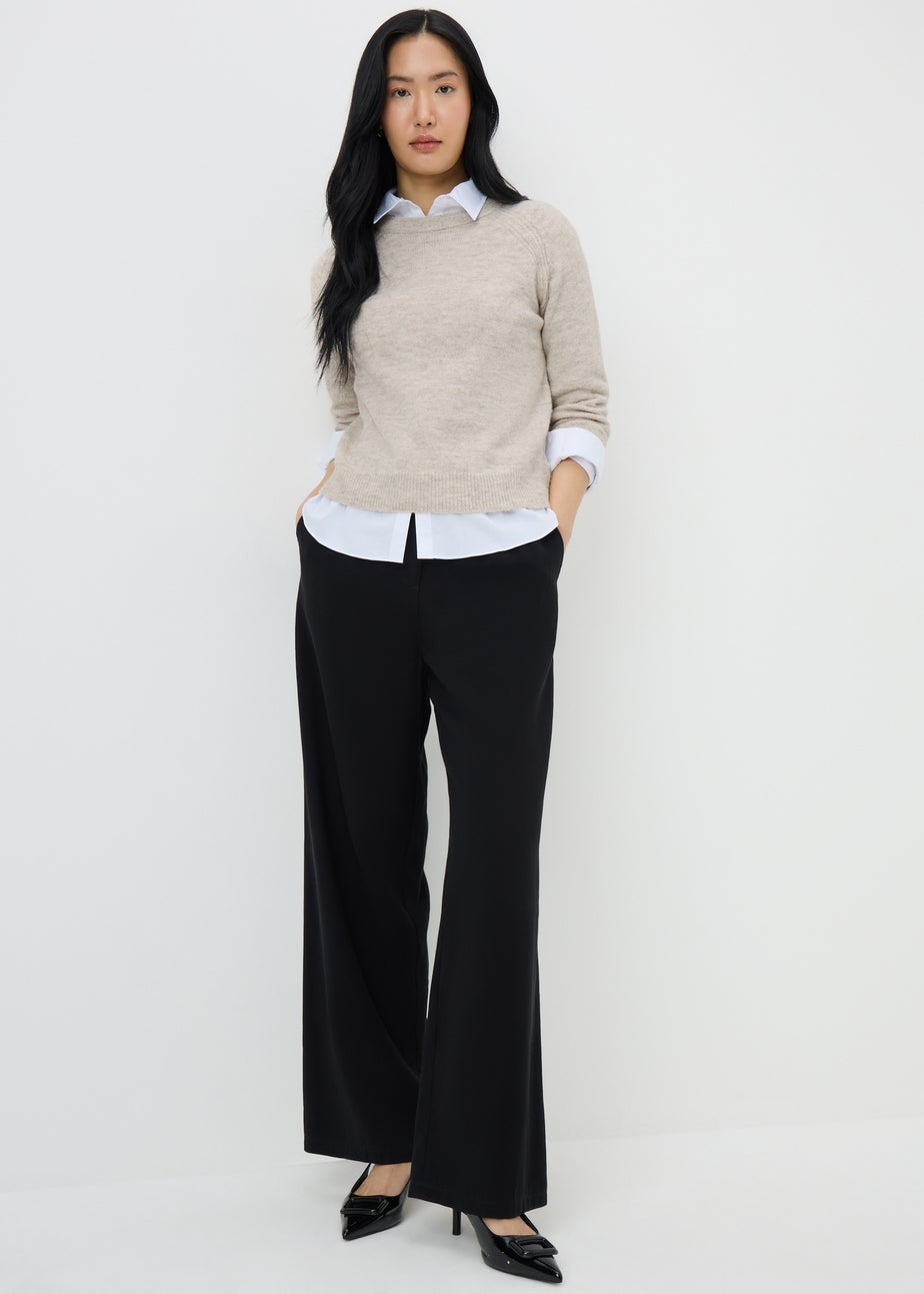 Papaya Petite Oatmeal Knit Jumper