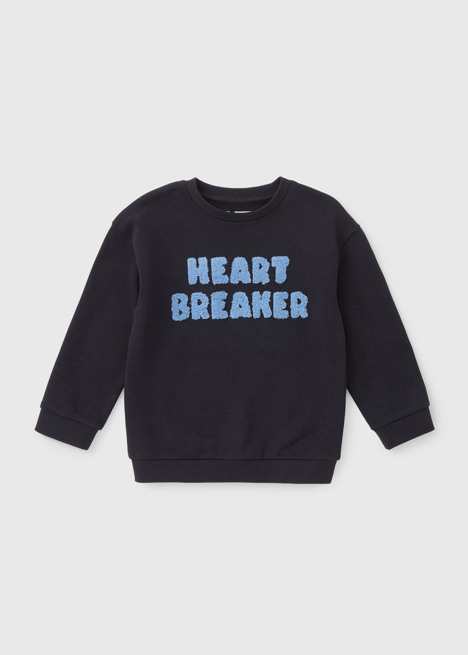 Boys Navy Heart Breaker Sweatshirt (1-7yrs)