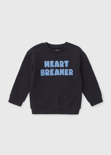 Boys Navy Heart Breaker Sweatshirt (1-7yrs)