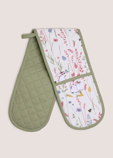 Green Rabbit Oven Gloves