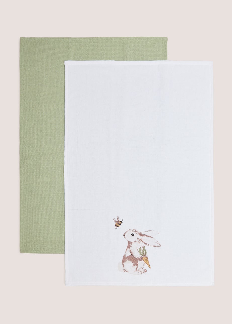 2 Pack Rabbit Tea Towels