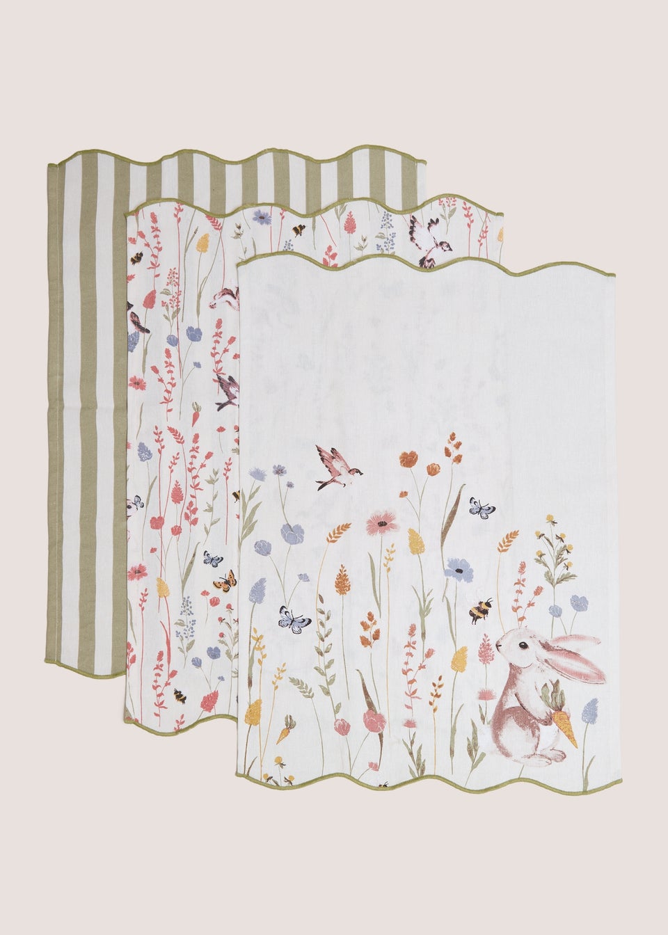 3 Pack Rabbit Tea Towels