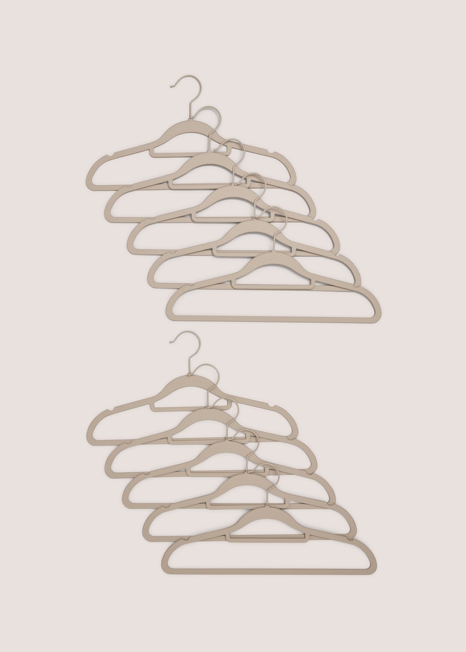 10 Pack Natural Rubber Clothes Hangers