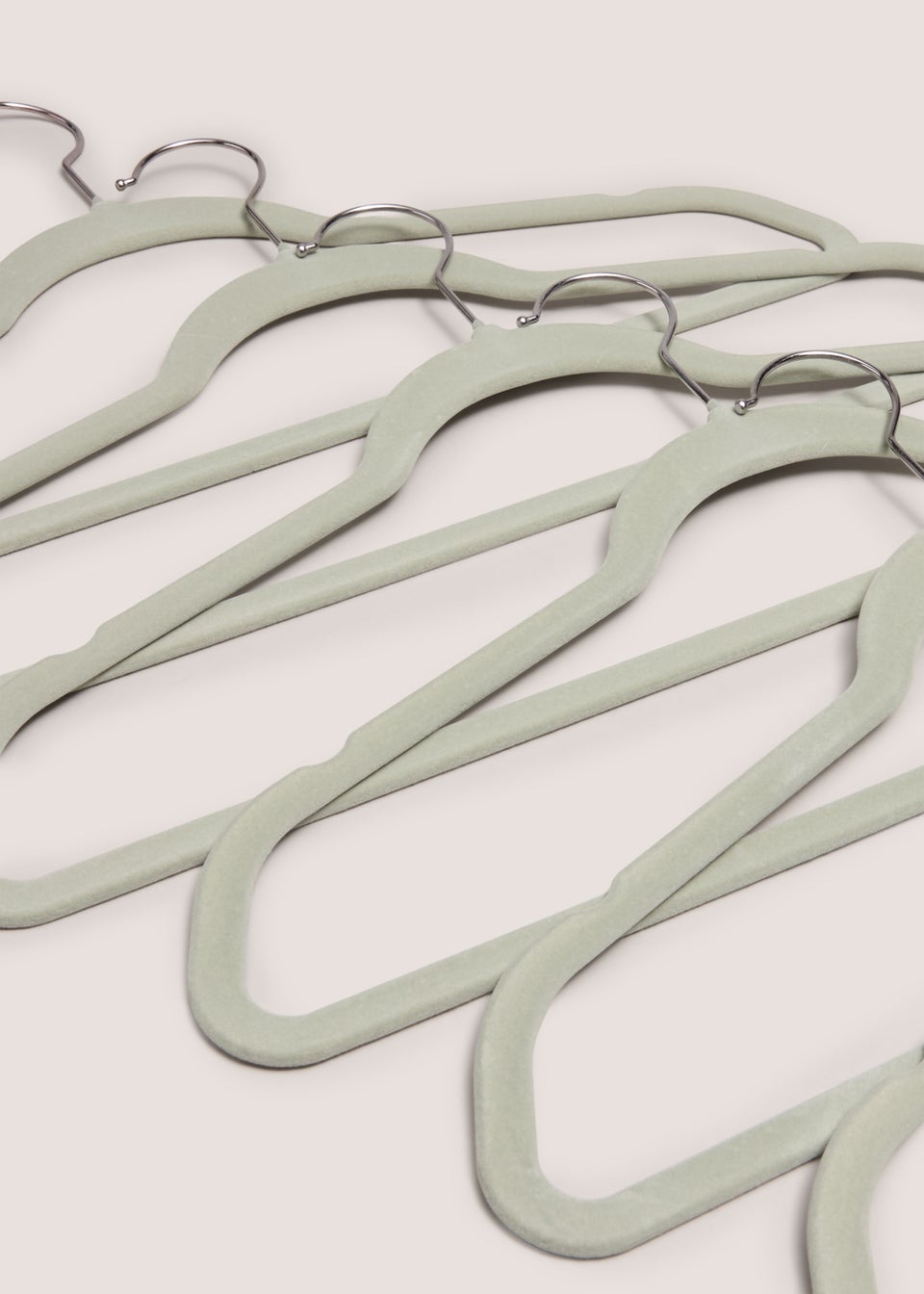 30 Pack Green Flocked Clothes Hangers