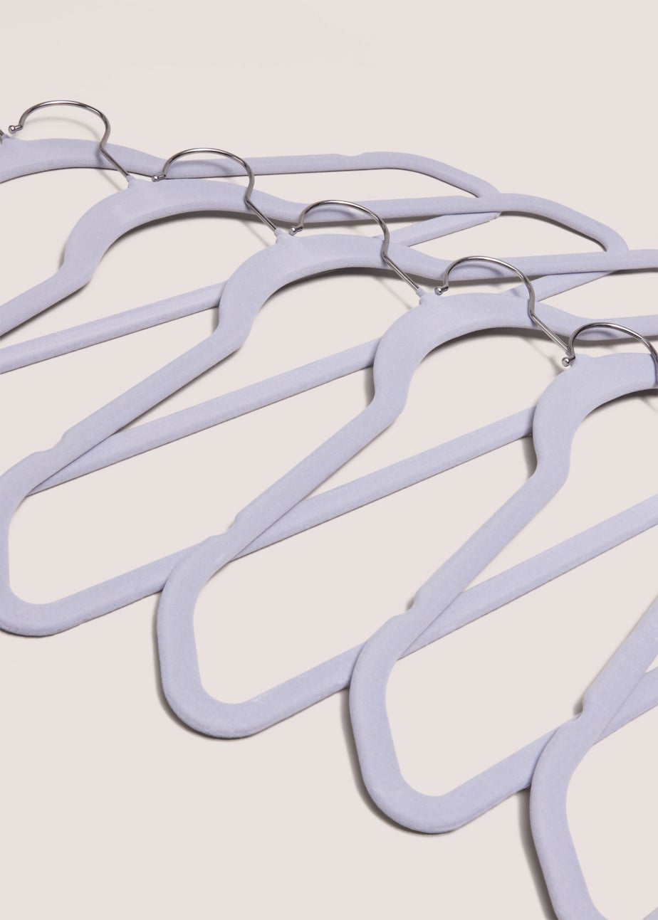 30 Pack Blue Flocked Hangers