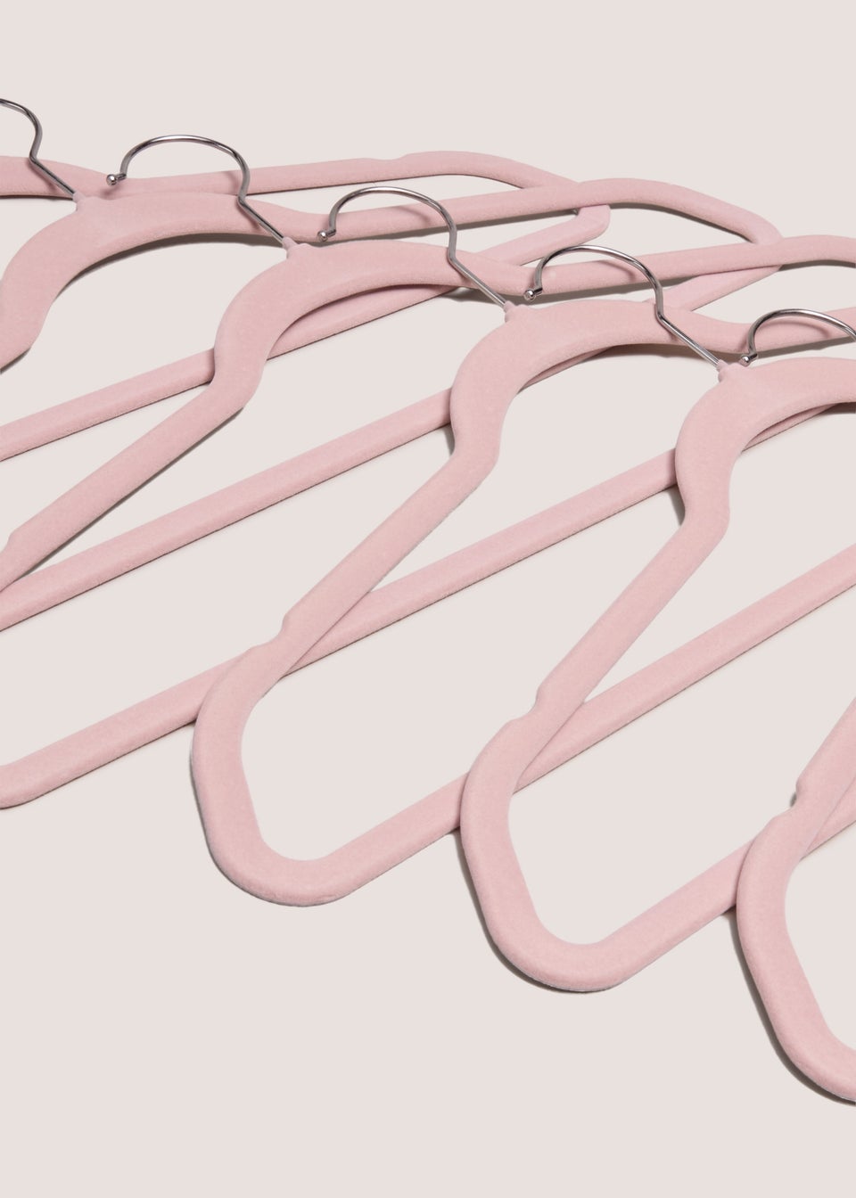 30 Pack Pink Flocked Hangers
