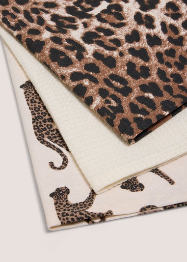 3 Pack Leopard Tea Towels