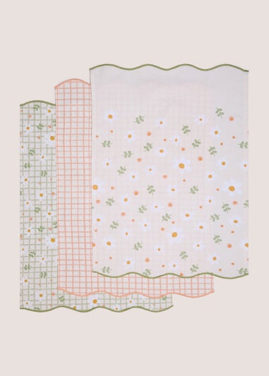 3 Pack Multicolour Spring Tea Towels