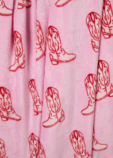 Pink Cowboy Throw
