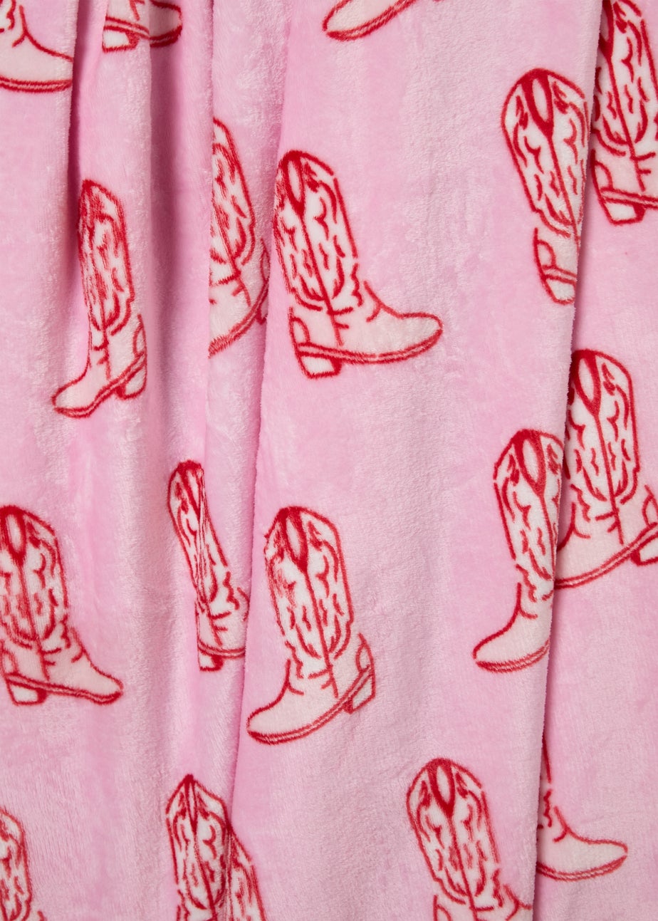 Pink Cowboy Throw