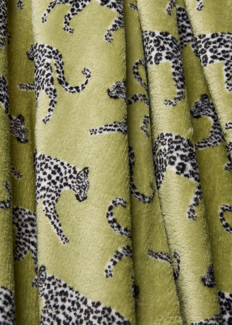 Green Walking Leapord Throw