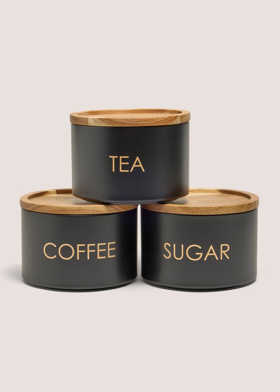 Black Stackable Canisters