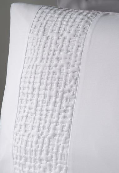 White Grid Pinsonic Duvet Set