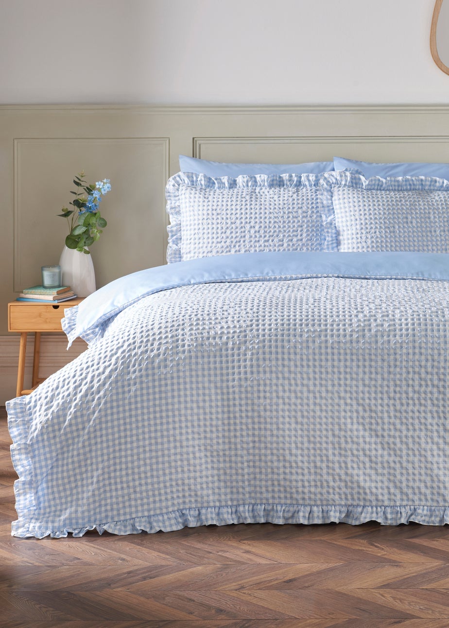 Blue Gingham Duvet Set