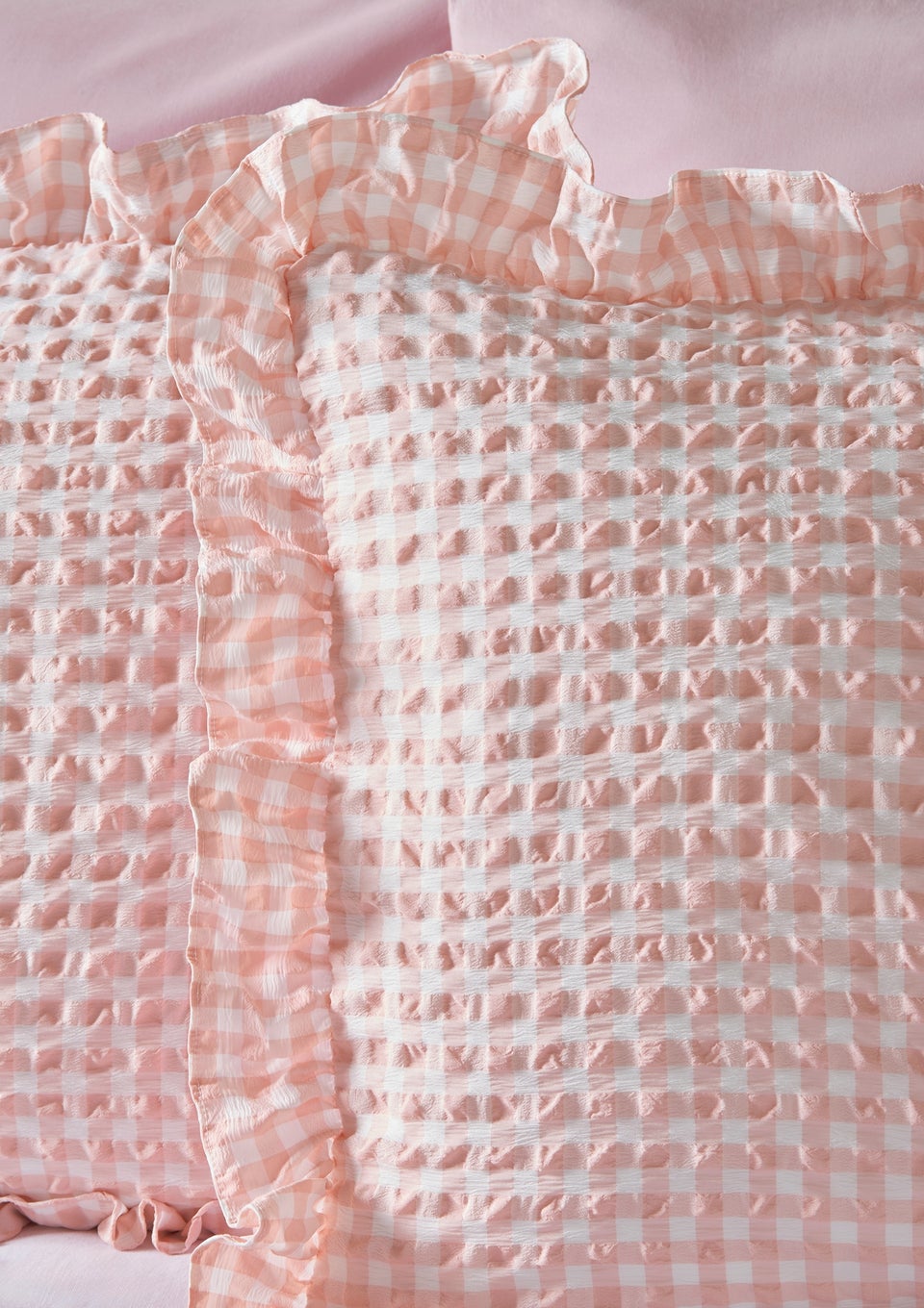 Pink Gingham Duvet Set