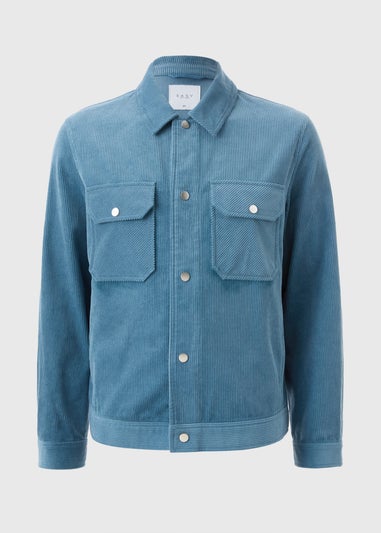 Light Blue Cord Shacket