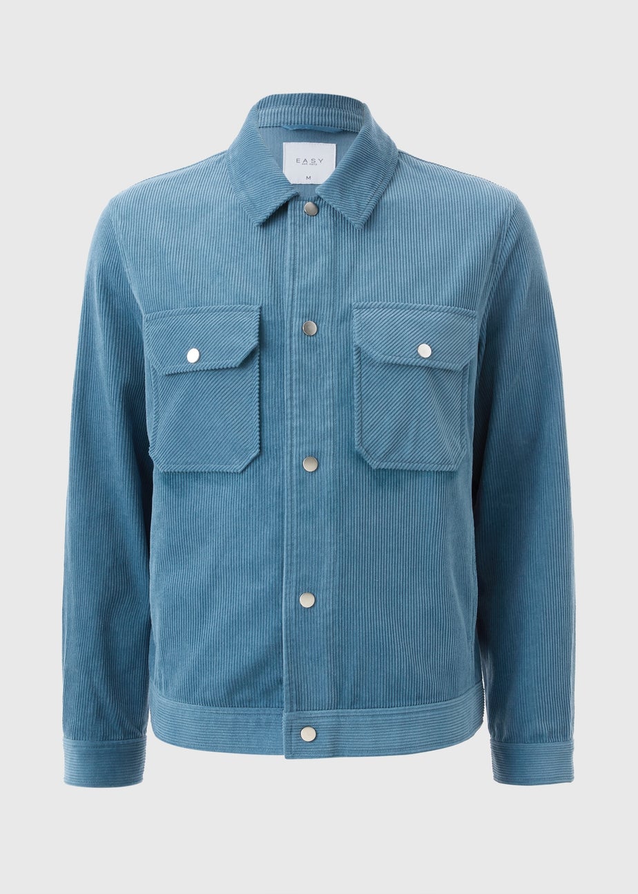 Light Blue Cord Shacket