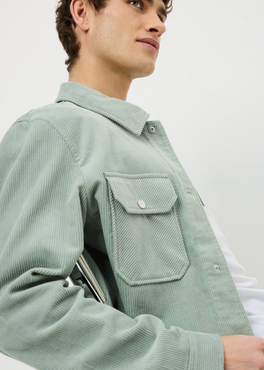 Sage Cord Shacket