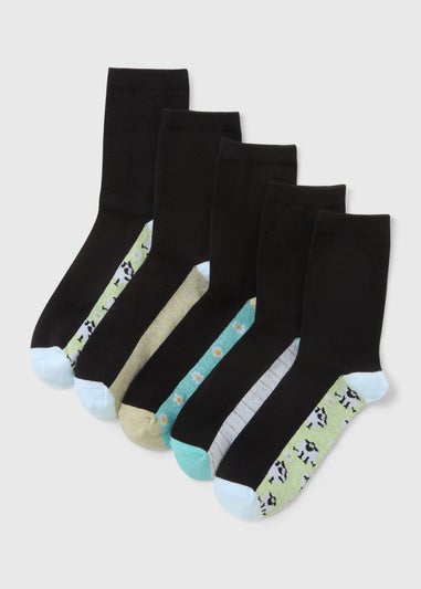 5 Pack Black Sheep Ankle Socks
