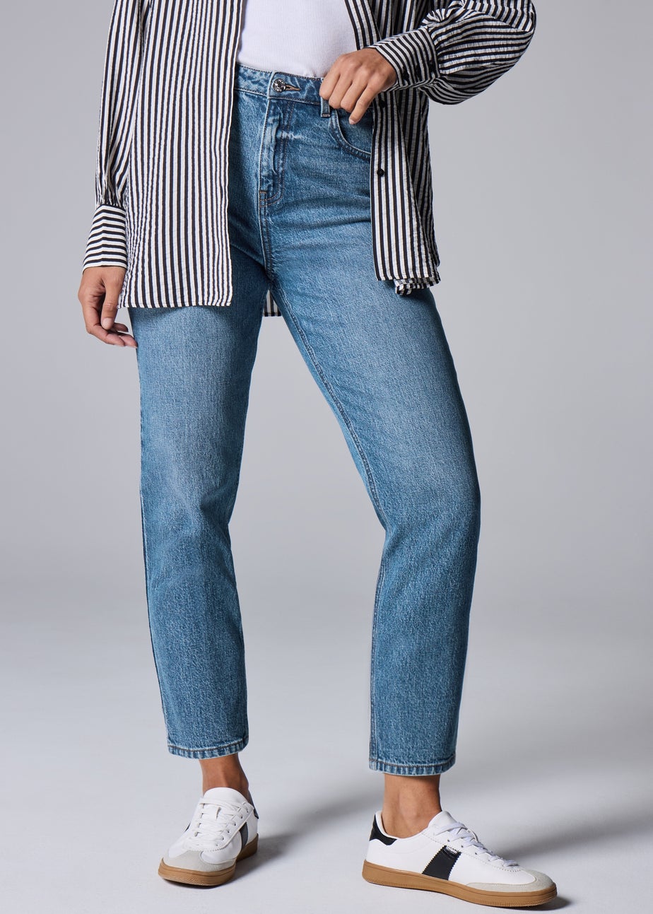 Papaya Petite Midwash Ava Mom Jeans