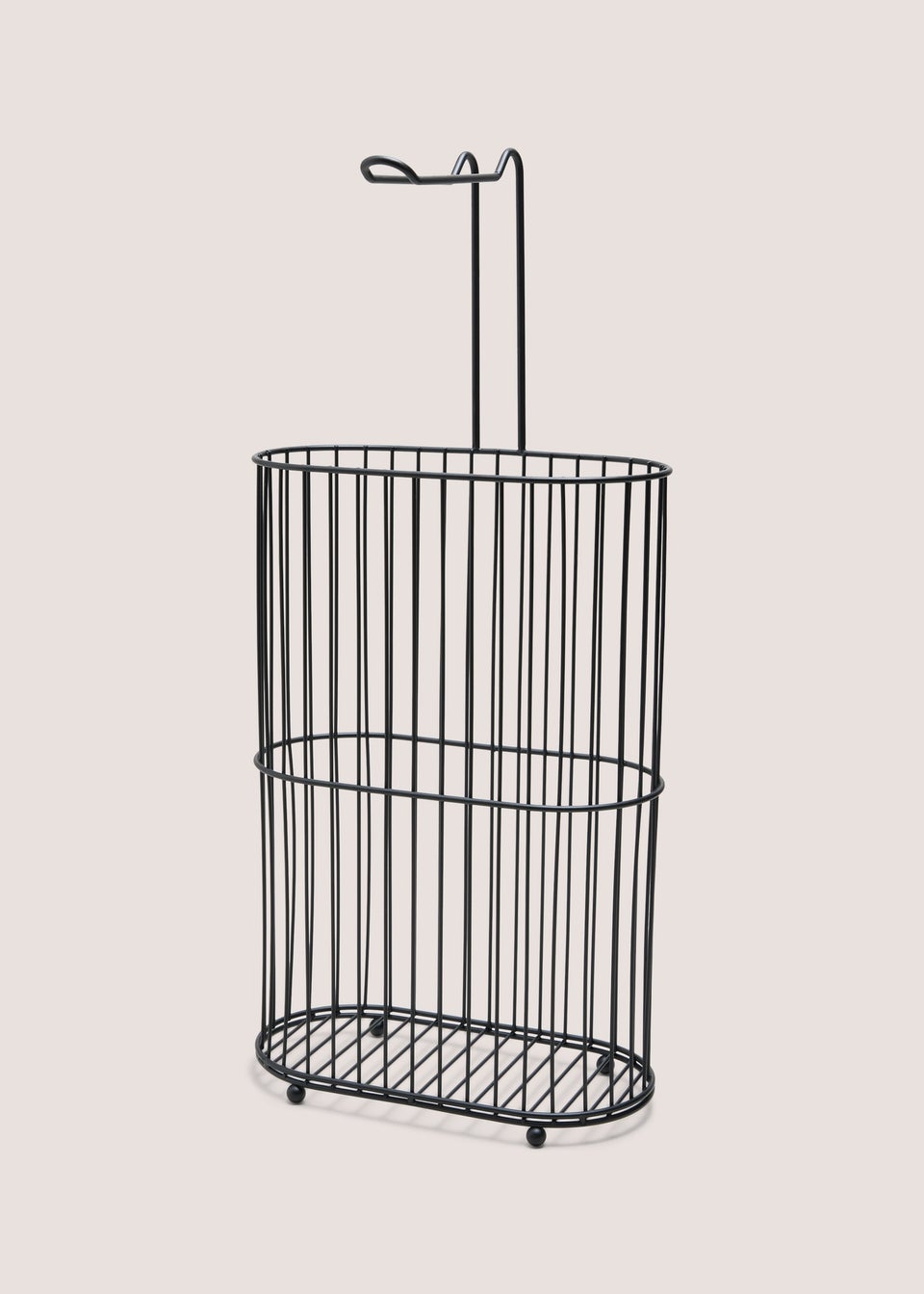 Black Metal Double Toilet Roll Holder