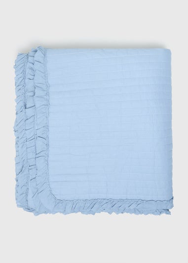 Blue Quilted Bedspread