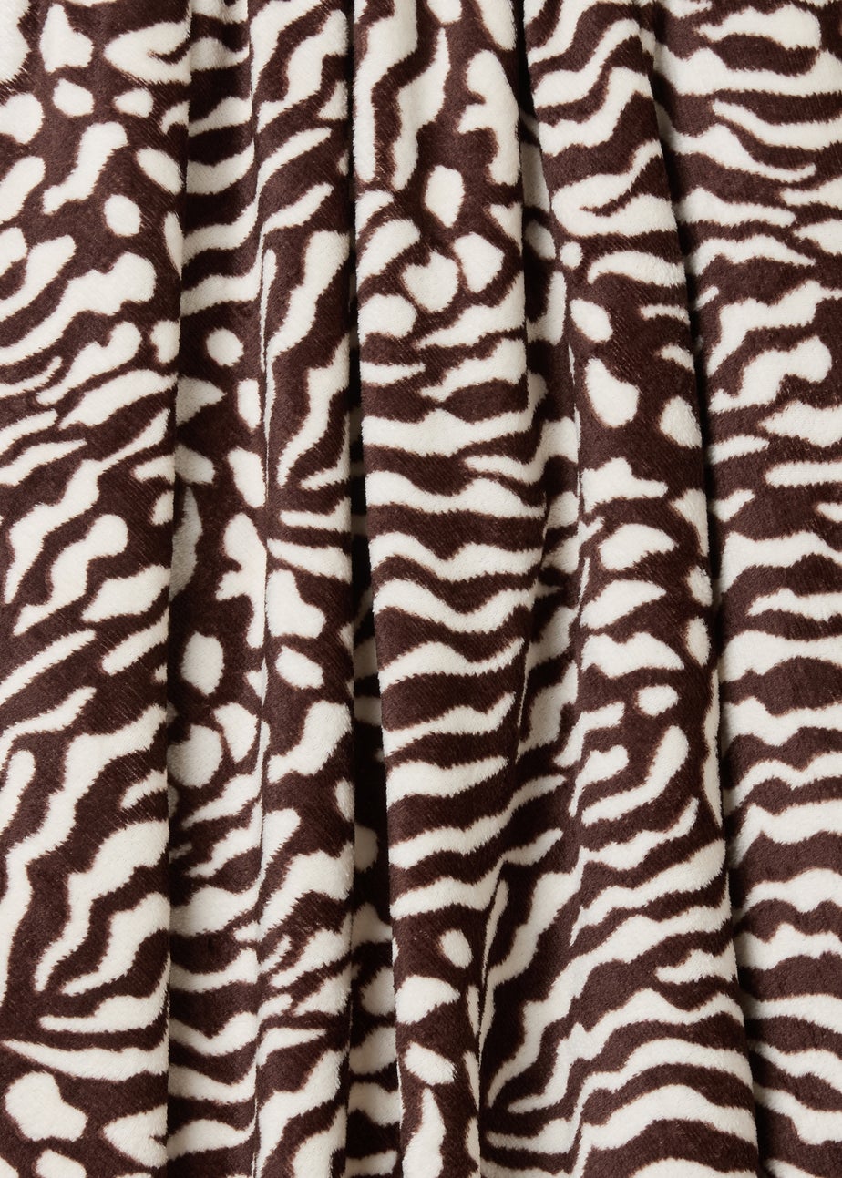 Brown Zebra Throw