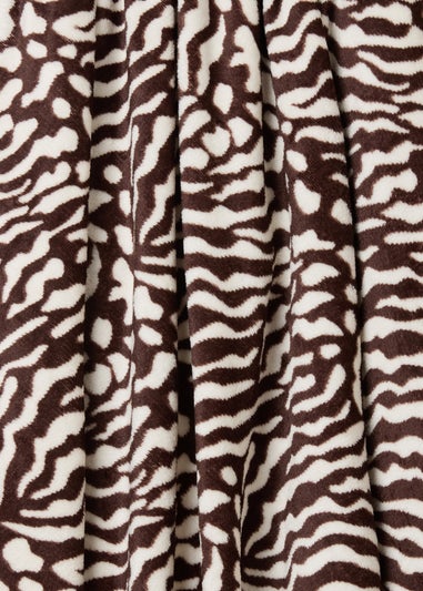 Brown Zebra Throw