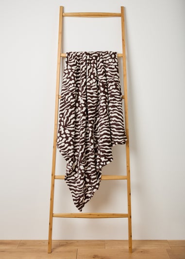 Brown Zebra Throw