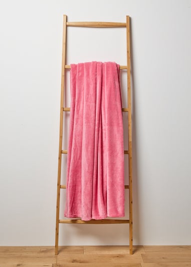 Pink Plain Large Throw