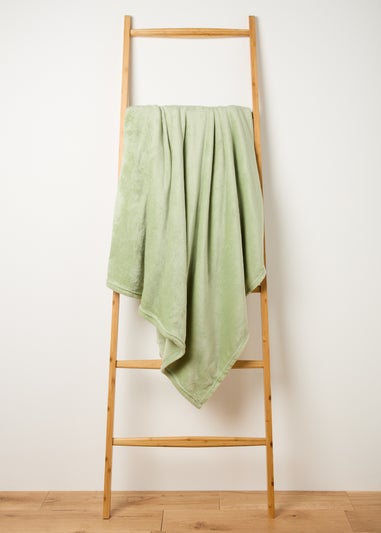 Light Green Plain Throw