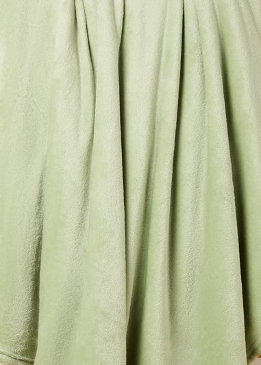 Light Green Plain Throw