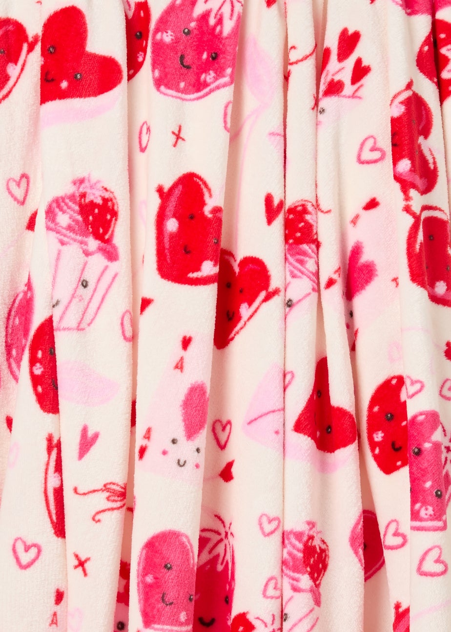 Cherry Lovelock Fleece Throw