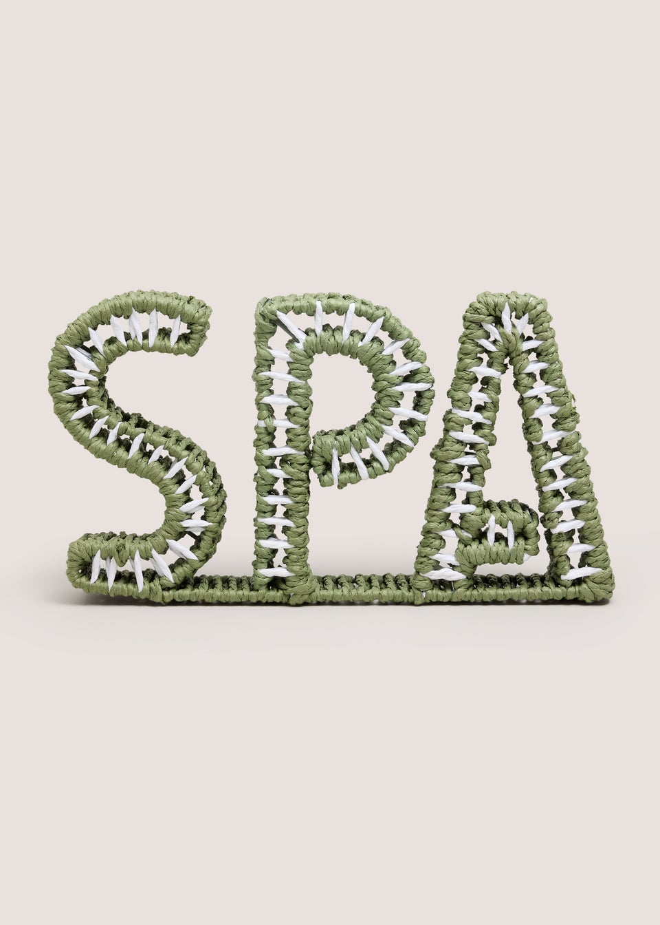 Green White Rope Spa Sign