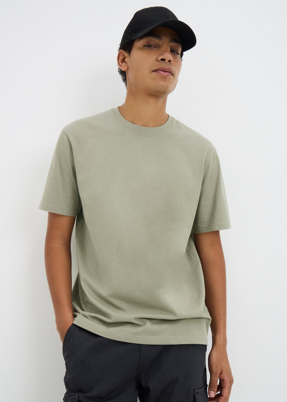 Khaki Essential Crew Neck T-Shirt