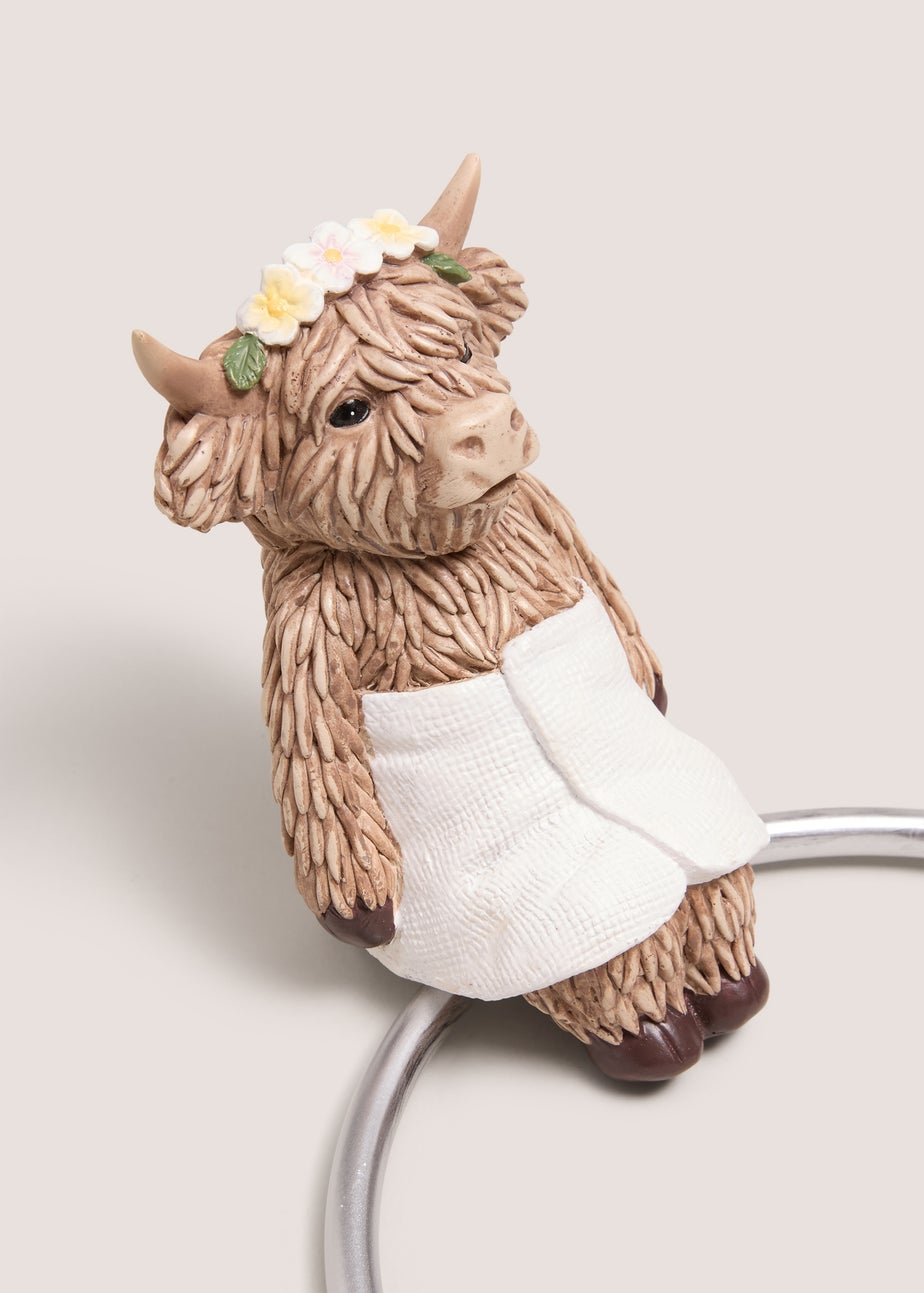 Highland Cow Wall Towel Ring