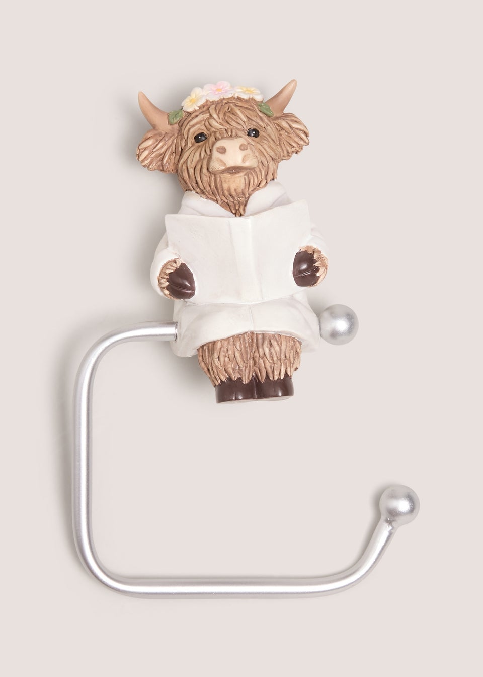 Highland Cow Wall Toilet Roll Holder