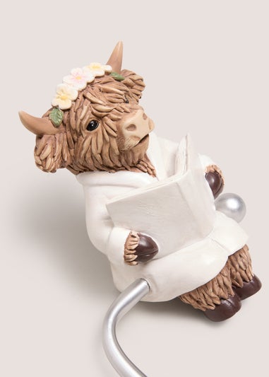 Highland Cow Wall Toilet Roll Holder