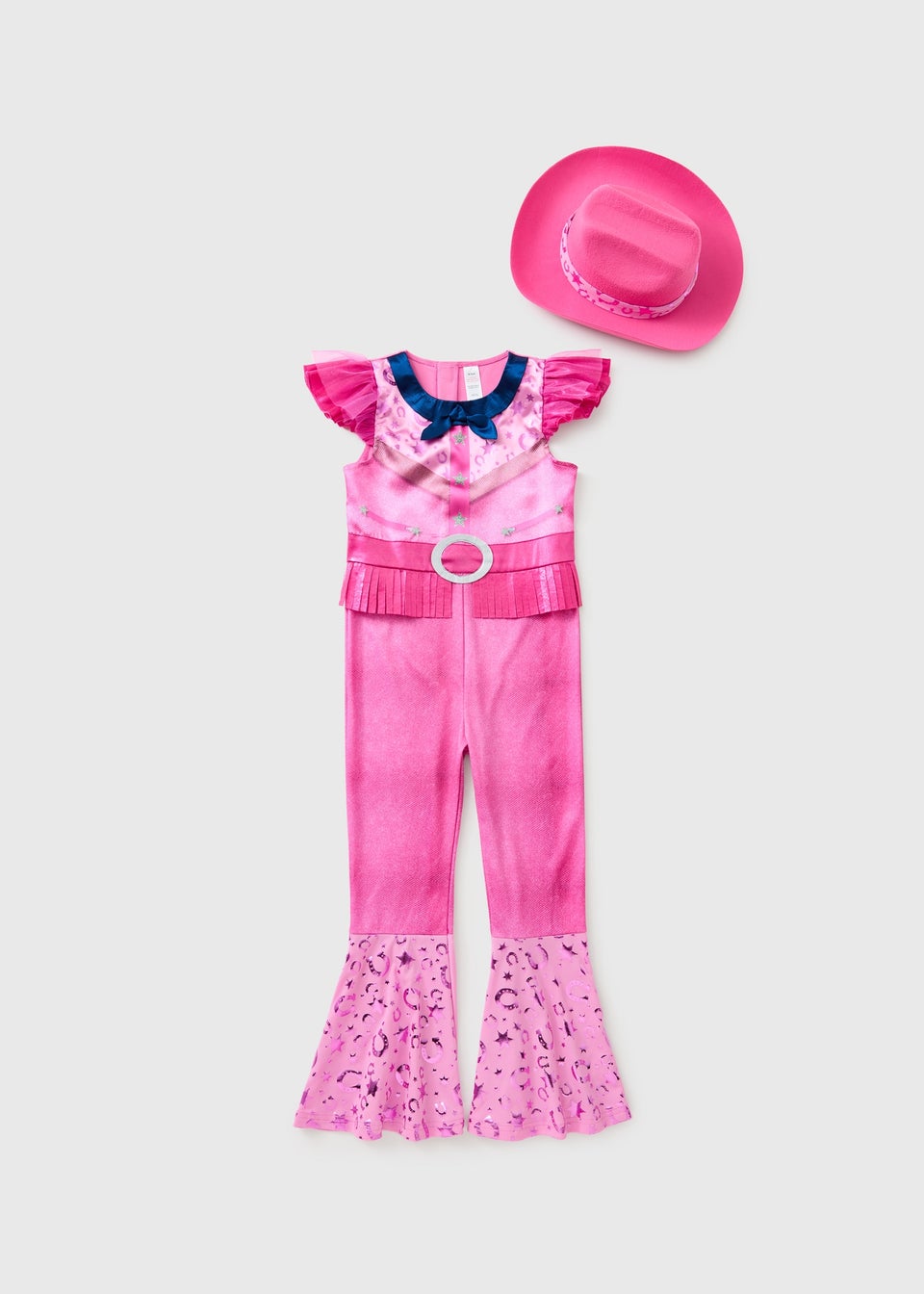 Girls Pink Cow Girl Costume (3-11yrs)