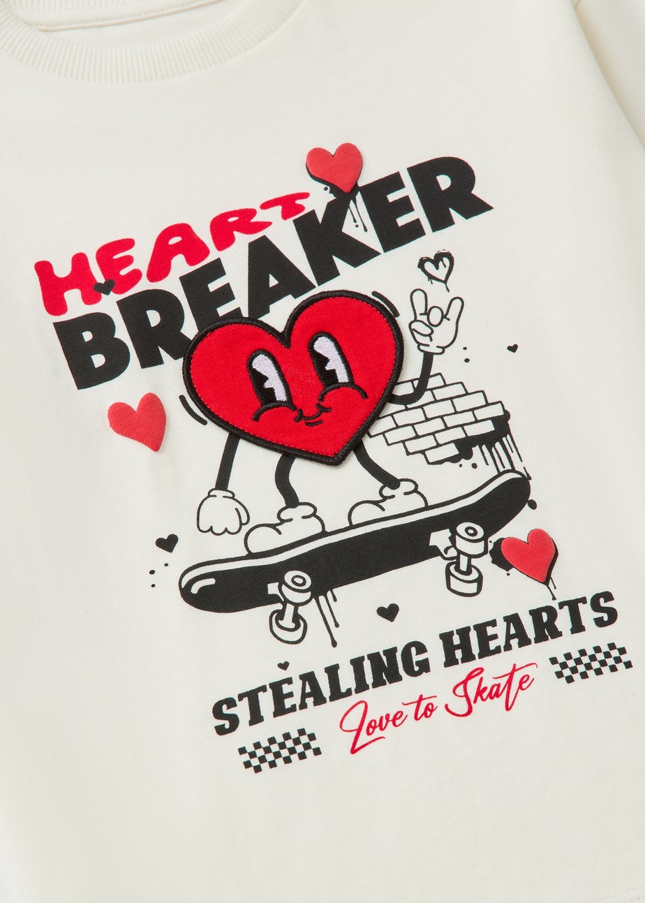 Boys Cream Heart Breaker Top (1-7yrs)