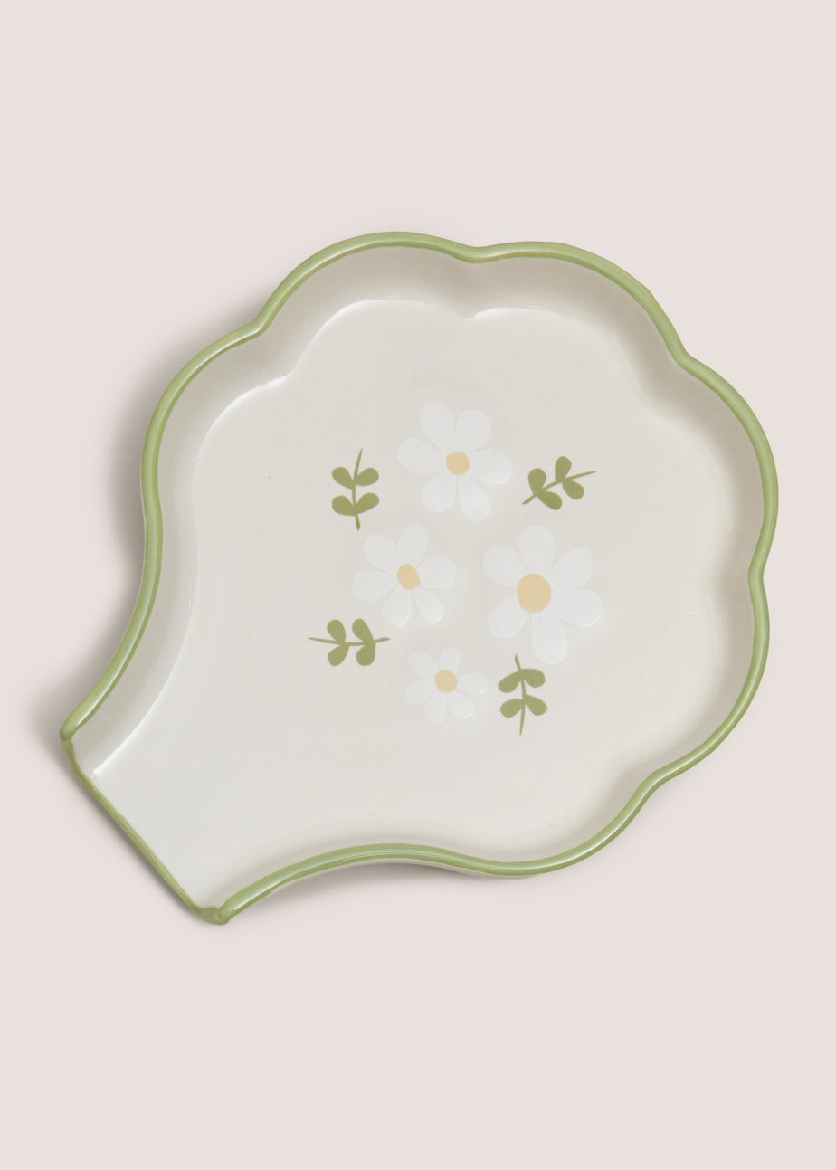 Green Floral Tea Bag Tidy