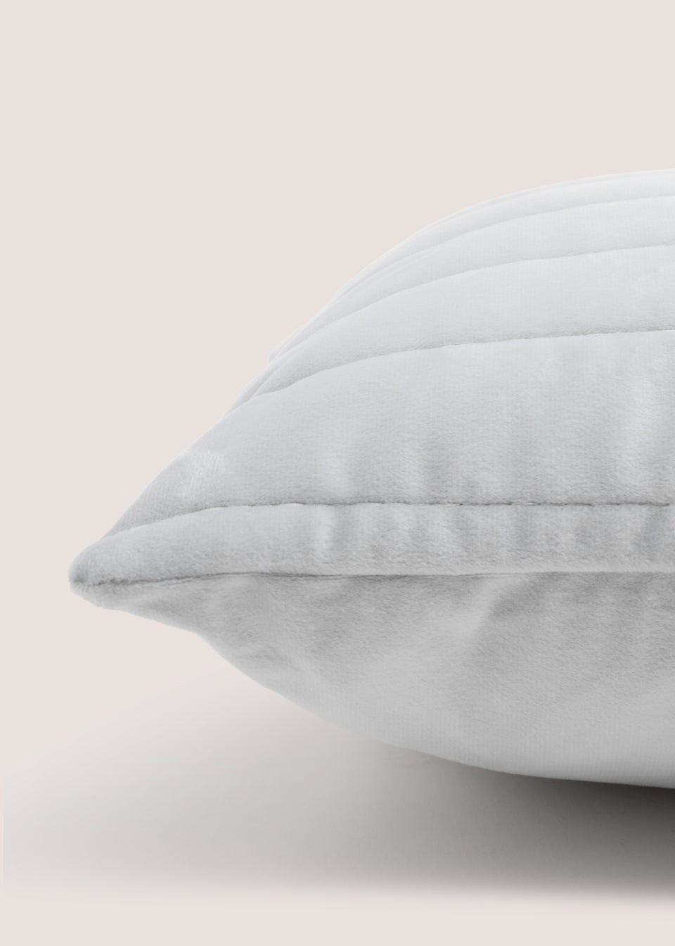 Grey Stabstitch Velvet Cushion