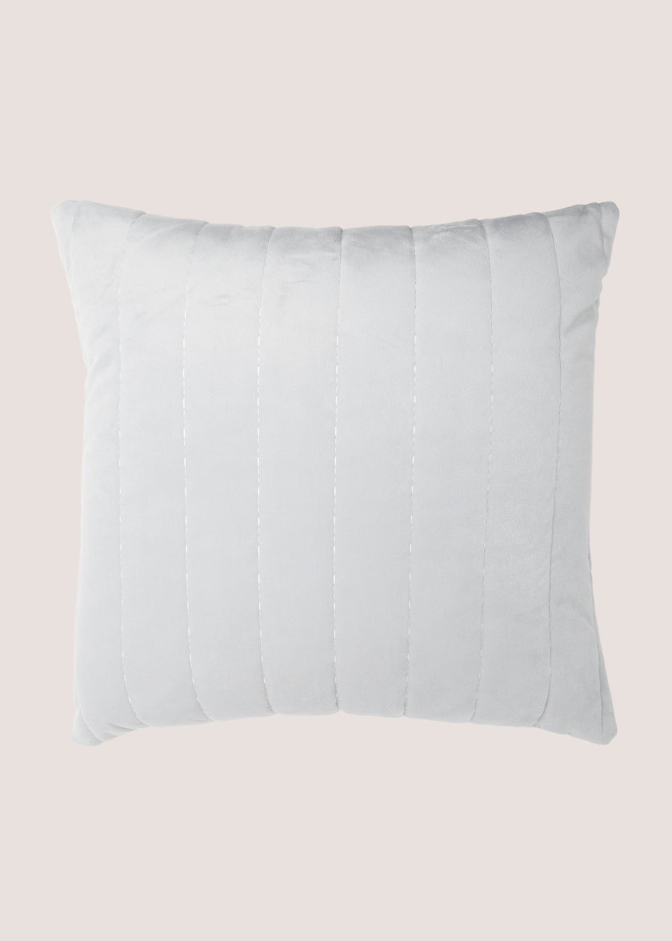 Grey Stabstitch Velvet Cushion