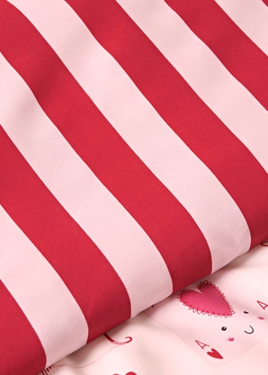 Pink Valentine’s Heart Cake & Strawberry Duvet Set