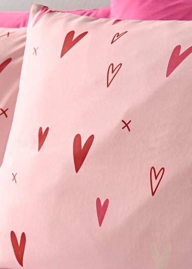 Pink & Red Heart Duvet Set